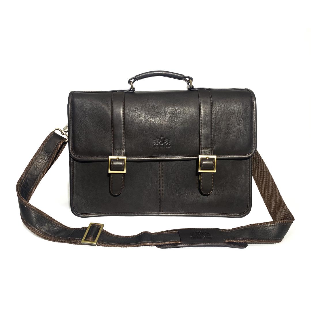 JUST JIM Leather briefcase